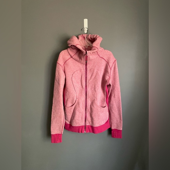 Lululemon On The Daily Hoodie Jacket Size 6 Heathered Jewelled Magenta - Picture 2 of 5